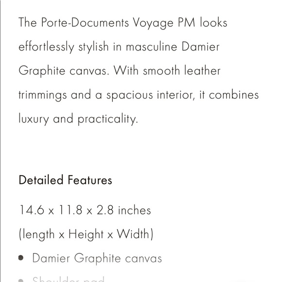 LOUIS VUITTON Damier Graphite Portedocument Voyage - Picture 2 of 15